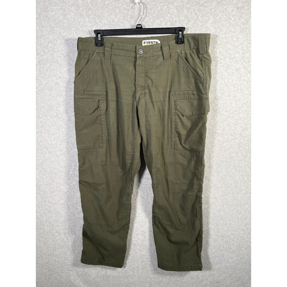 First Tactical Cargo Pants Mens 40/30 Olive Green Ripstop Pockets Hiking Outdoor